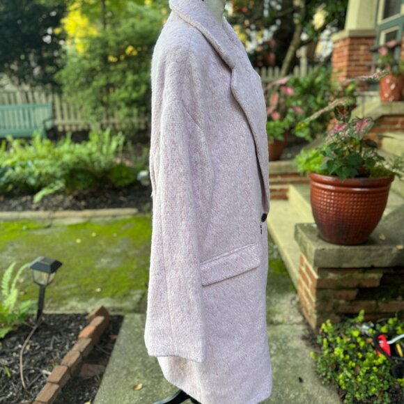 J.Crew Relaxed Topcoat in Italian Brushed Wool - Dusty Rose/Pink - Size Large - Picture 6 of 11